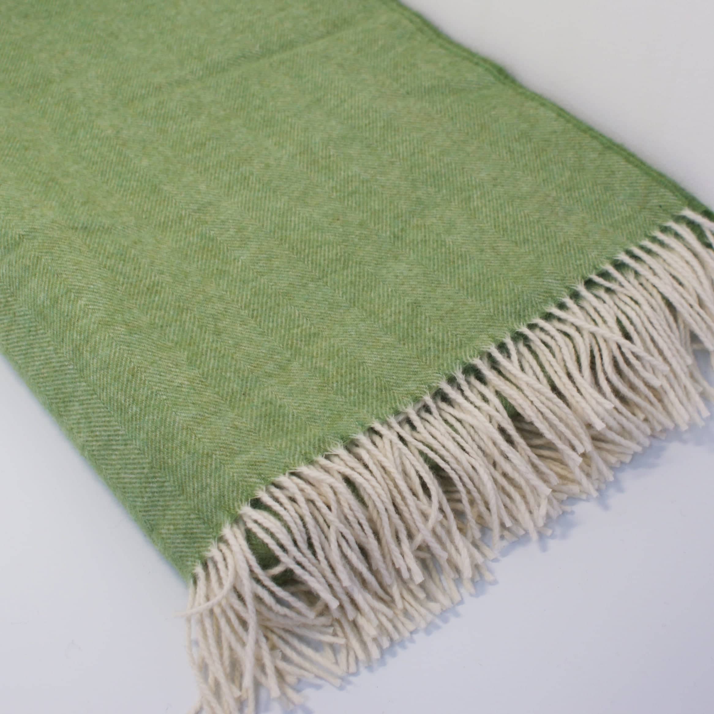 Travel Rug, Herringbone, Green